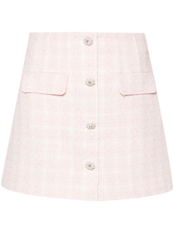 Pink Boucle Mini Skirt