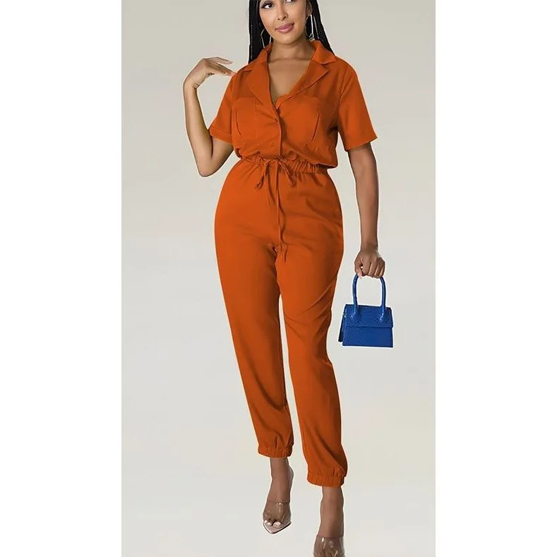 Sexy Short Sleeve Jumpsuit