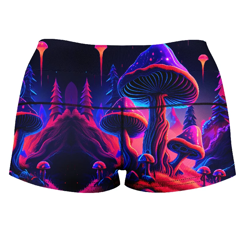 shroom-trip-high-waisted-womens-shorts