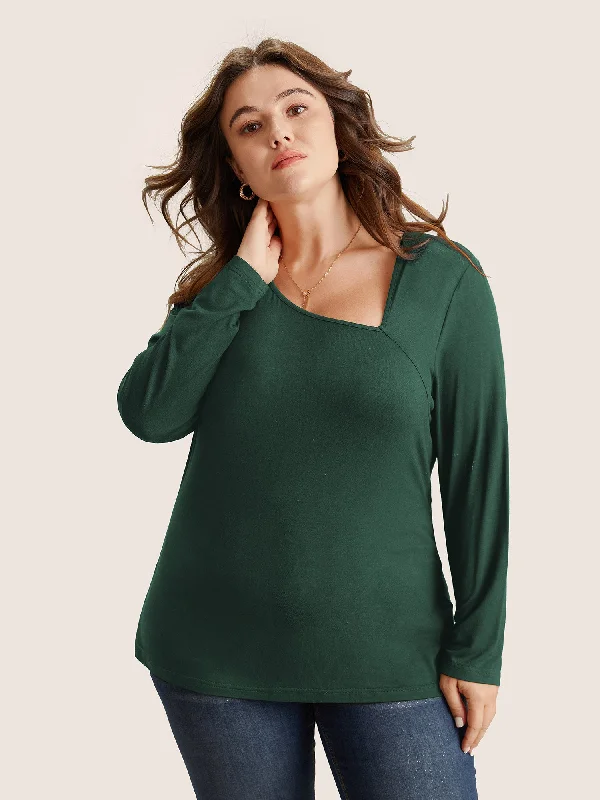 solid-asymmetrical-neck-knit-t-shirt