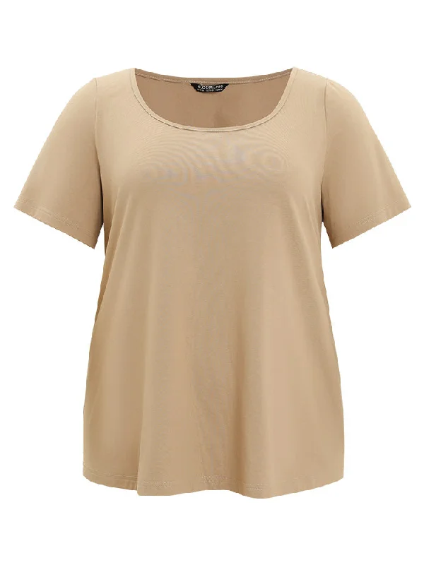 solid-scoop-neck-slightly-stretchy-regular-t-shirt