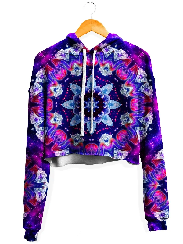 Sonic Blossom Fleece Crop Hoodie