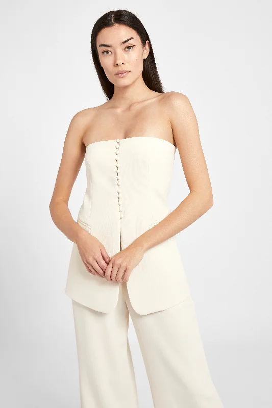 Strapless Peplum Bodice - Cream