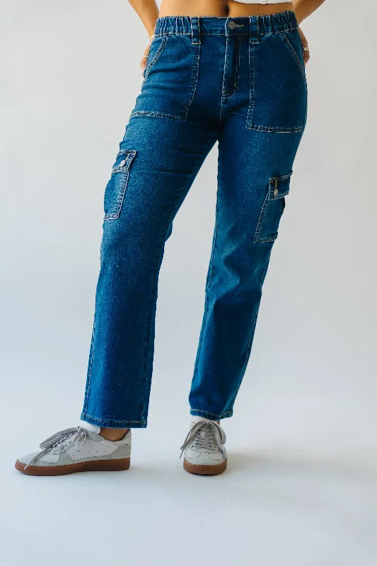 The Tyree Cargo Denim Jean in Dark Blue