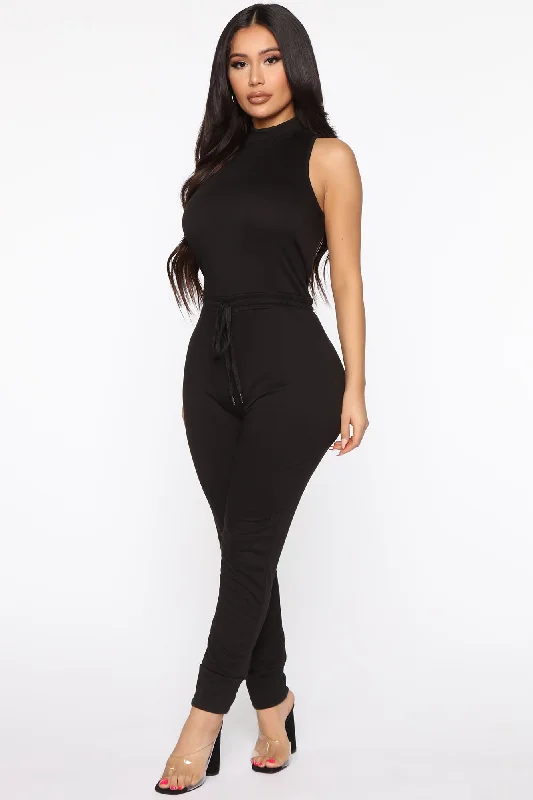 Time To Lounge Jumpsuit - Black