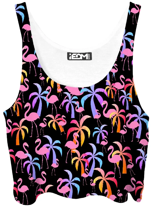 Tropical Palm Trees Crop Top